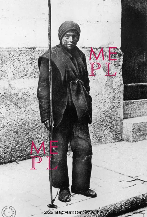 : Chimney sweeper in Paris, 1870 : Chimney sweeper in Paris, 1870