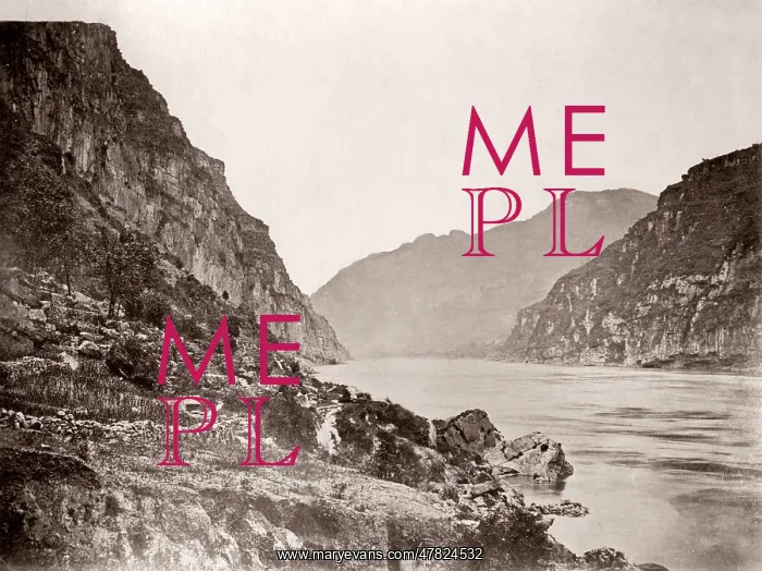 : China c.1880s - gorge on the Yangtze river : China c.1880s - gorge on the Yangtze river