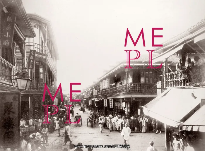  : China c.1880s - stree in Shanghai