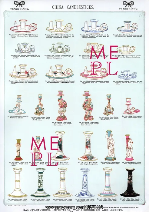 : China Candlesticks, Plate 66 : China Candlesticks, Plate 66