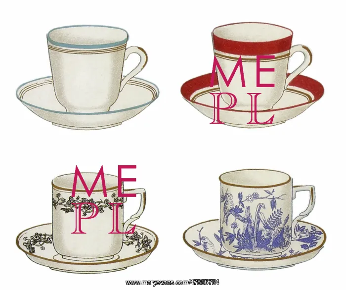  : Four China Teacups