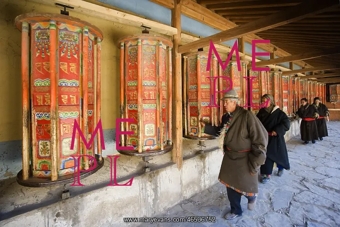 : CHINA. Xiahe. Monastery of Labrang. The Silk : CHINA. Xiahe. Monastery of Labrang. The Silk