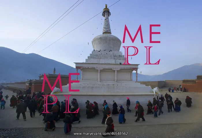 : CHINA. Xiahe. Monastery of Labrang. The Silk : CHINA. Xiahe. Monastery of Labrang. The Silk