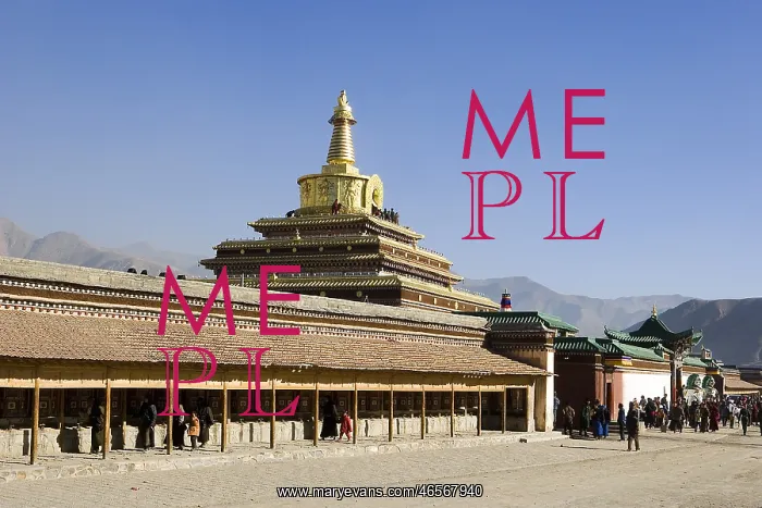 : CHINA. Xiahe. Monastery of Labrang. The Silk : CHINA. Xiahe. Monastery of Labrang. The Silk