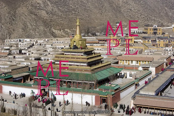 : CHINA. Xiahe. Monastery of Labrang. The Silk : CHINA. Xiahe. Monastery of Labrang. The Silk