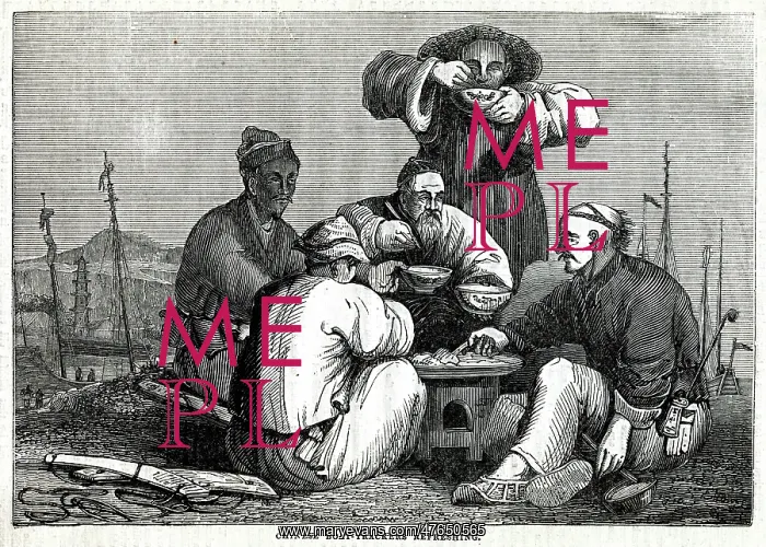  : Chinese boat-trackers refreshing 1837