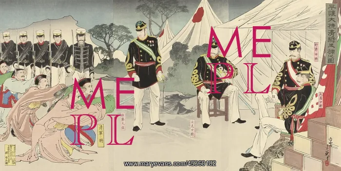 : Chinese generals on their knees after their defeat : Chinese generals on their knees after their defeat