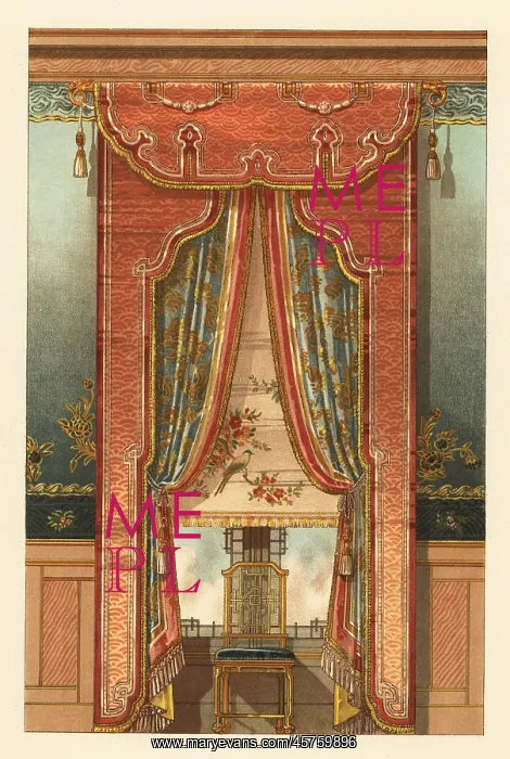 : Chinese-style wall hanging, circa 1900 : Chinese-style wall hanging, circa 1900