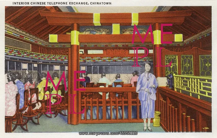 : Chinese telephone exchange, Chinatown, San Francisco, USA : Chinese telephone exchange, Chinatown, San Francisco, USA