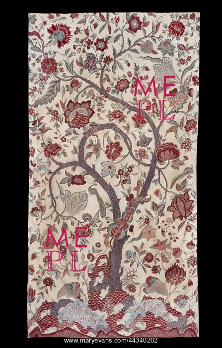 : Chintz wall hanging with a Tree of Life design : Chintz wall hanging with a Tree of Life design