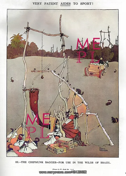 : The Chipmunk Bagger by Heath Robinson : The Chipmunk Bagger by Heath Robinson
