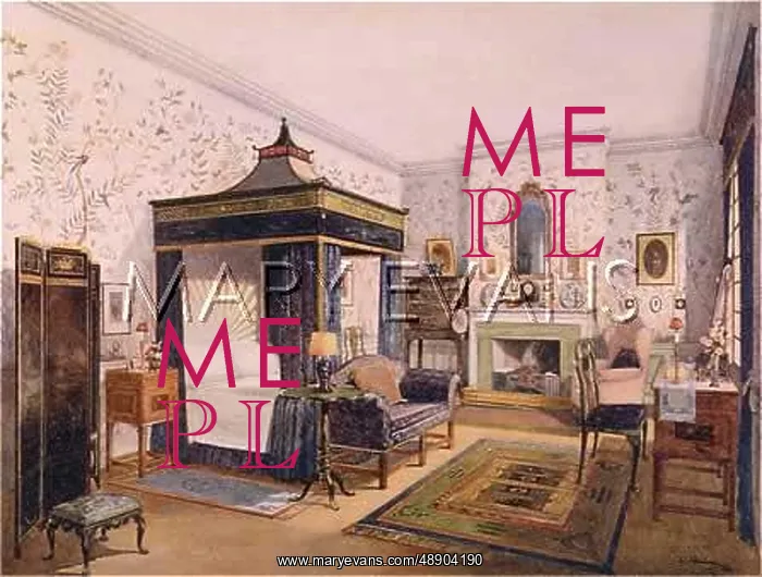 : CHIPPENDALE BEDROOM 1916 : CHIPPENDALE BEDROOM 1916