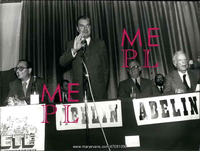 : Chirac, Monory, Poniatowski support Pierre Abelin : Chirac, Monory, Poniatowski support Pierre Abelin