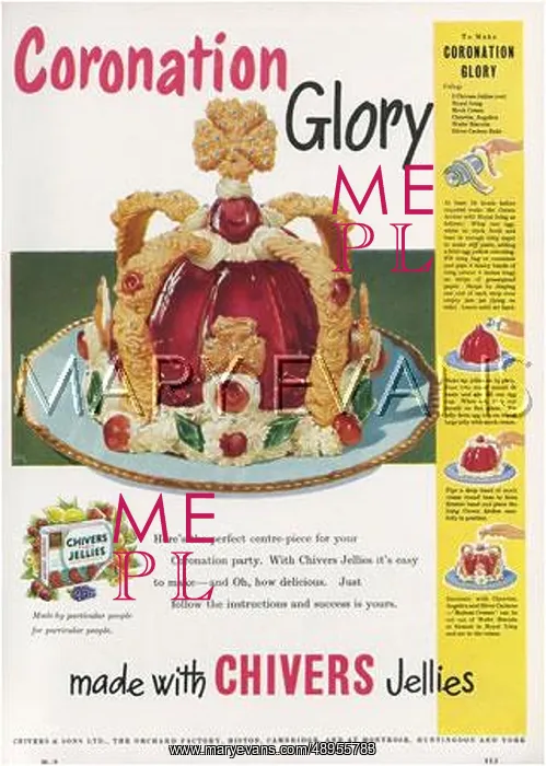 : Chivers Coronation jelly advertisement, 1953 : Chivers Coronation jelly advertisement, 1953