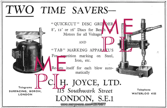 : C.H.Joyce Lathes - Quickcut Disc Grinders : C.H.Joyce Lathes - Quickcut Disc Grinders