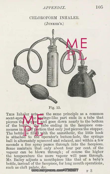 : CHLOROFORM INHALER / 1885 : CHLOROFORM INHALER / 1885