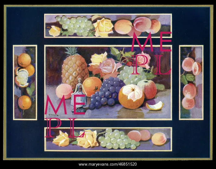 : Chocolate box design, arrangements of fruit : Chocolate box design, arrangements of fruit