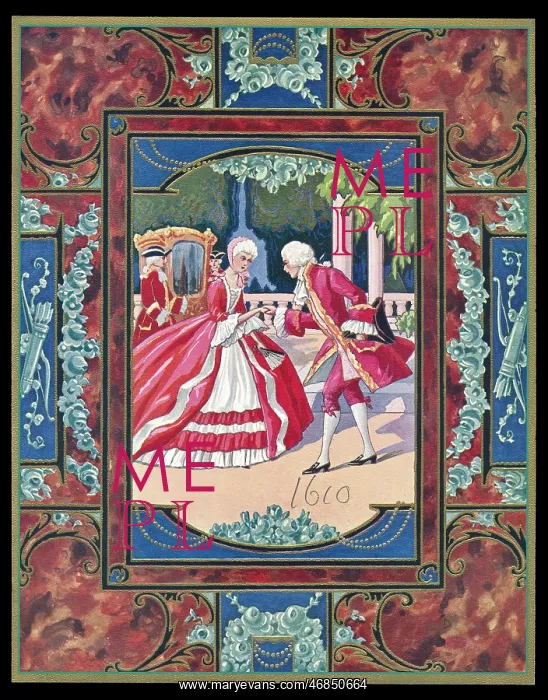 : Chocolate box design, couple and coach : Chocolate box design, couple and coach