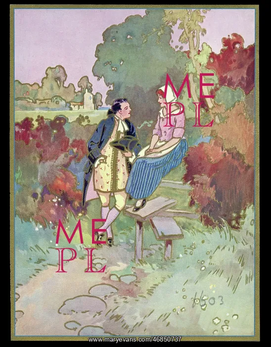 : Chocolate box design, couple at a stile : Chocolate box design, couple at a stile
