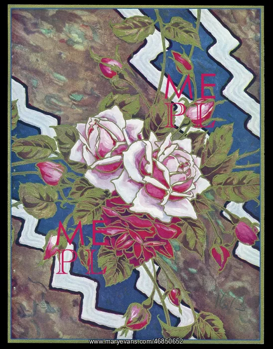 : Chocolate box design, pink roses and buds : Chocolate box design, pink roses and buds