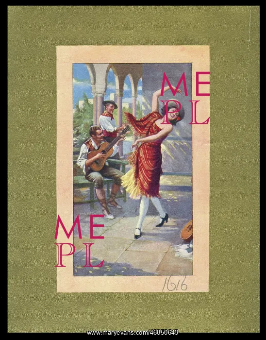 : Chocolate box design, Spanish lady dancing : Chocolate box design, Spanish lady dancing