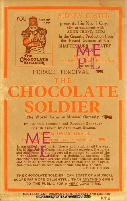 : The Chocolate Soldier, musical comedy, Opera House, Cork : The Chocolate Soldier, musical comedy, Opera House, Cork