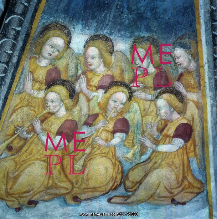 : Choir of angels; fresco by : Choir of angels; fresco by