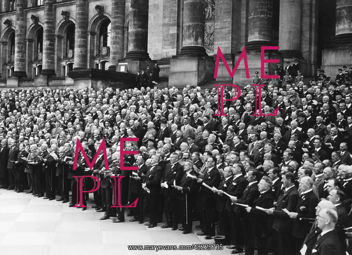 : Choir performance in front of the Reichstag building in : Choir performance in front of the Reichstag building in