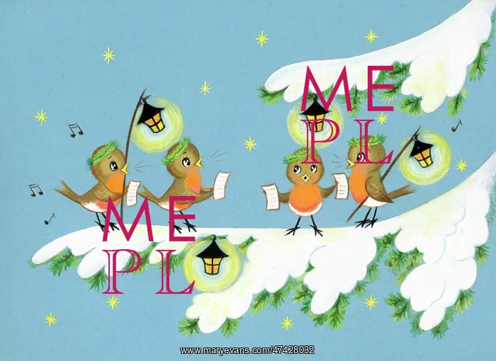  : Choir of robins singing carols