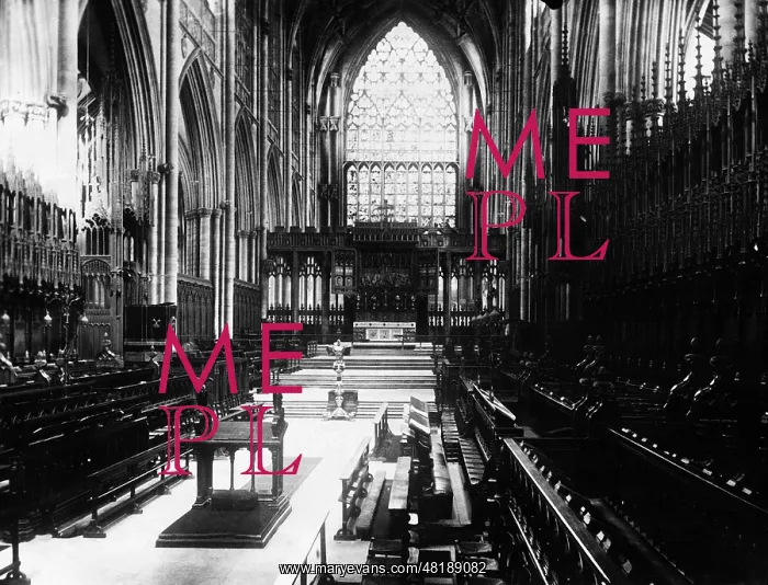 : The choir of the York Minster, 1927 : The choir of the York Minster, 1927