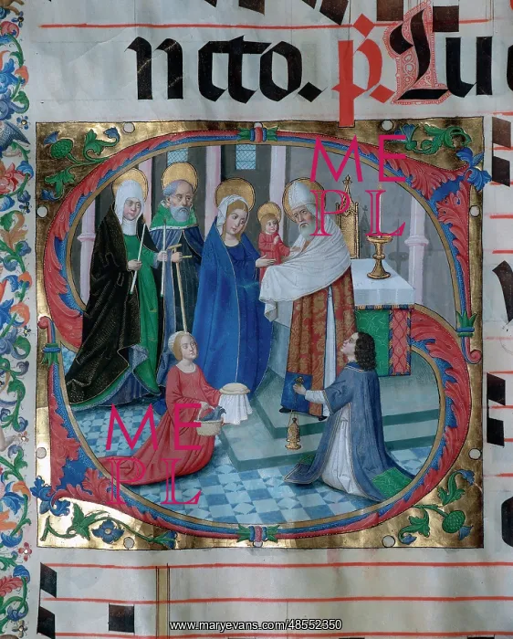 : Choirbook number 1. Gregorian chant. 15th. century.The Prese : Choirbook number 1. Gregorian chant. 15th. century.The Prese