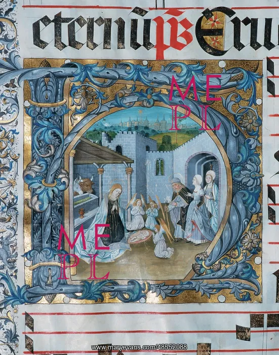: Choirbook number 5. Gregorian chant. 15th. century. The Nati : Choirbook number 5. Gregorian chant. 15th. century. The Nati