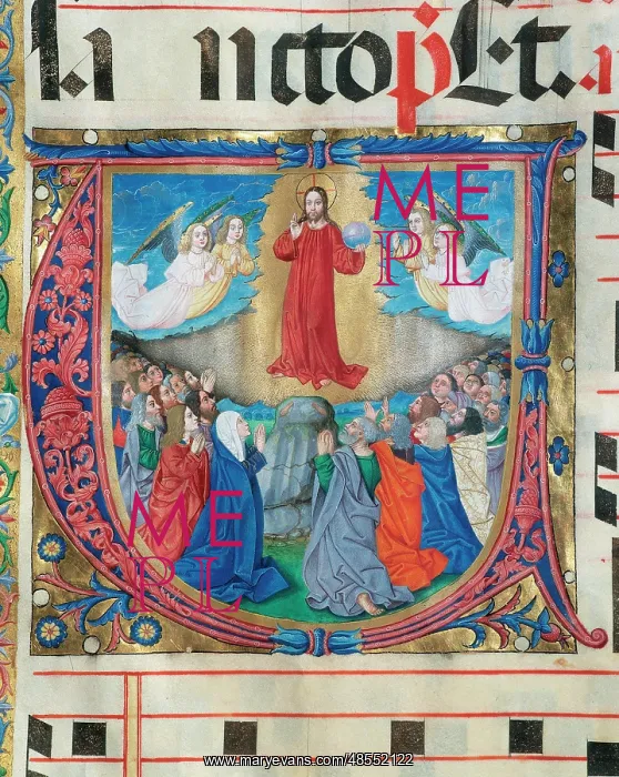 : Choirbook number 7. Gregorian chant. 15th. century. The Asce : Choirbook number 7. Gregorian chant. 15th. century. The Asce