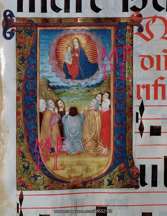 : Choirbook number 9. Gregorian chant. 15th. century. Group of : Choirbook number 9. Gregorian chant. 15th. century. Group of