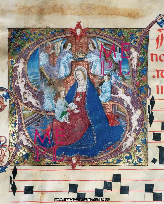 : Choirbook number 9. Gregorian chant. 15th. century. Virgin a : Choirbook number 9. Gregorian chant. 15th. century. Virgin a