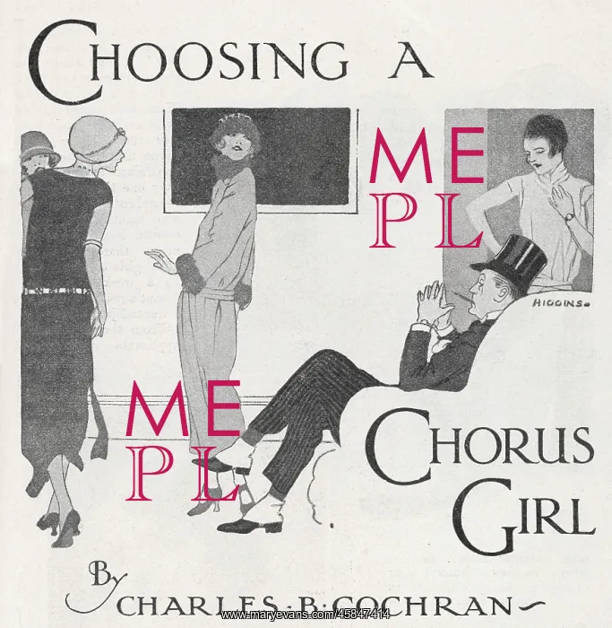 : CHOOSING A CHORUS GIRL : CHOOSING A CHORUS GIRL