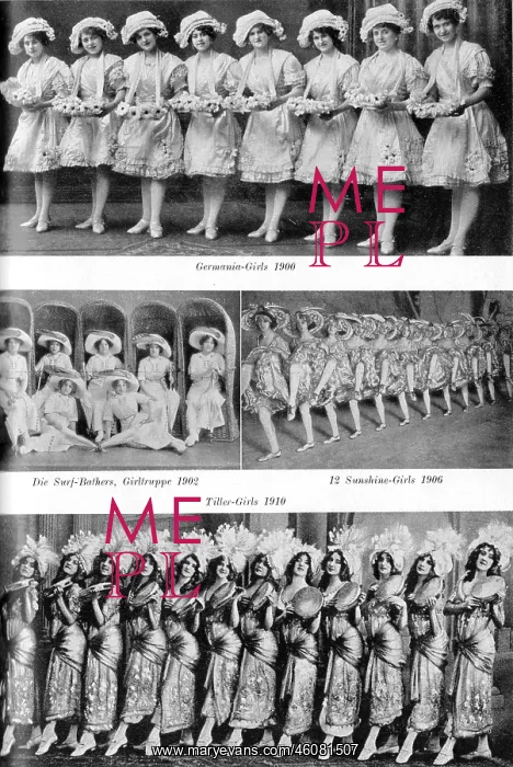 : Chorus lines seen at the Wintergarten Theatre, Berlin 1900-1 : Chorus lines seen at the Wintergarten Theatre, Berlin 1900-1