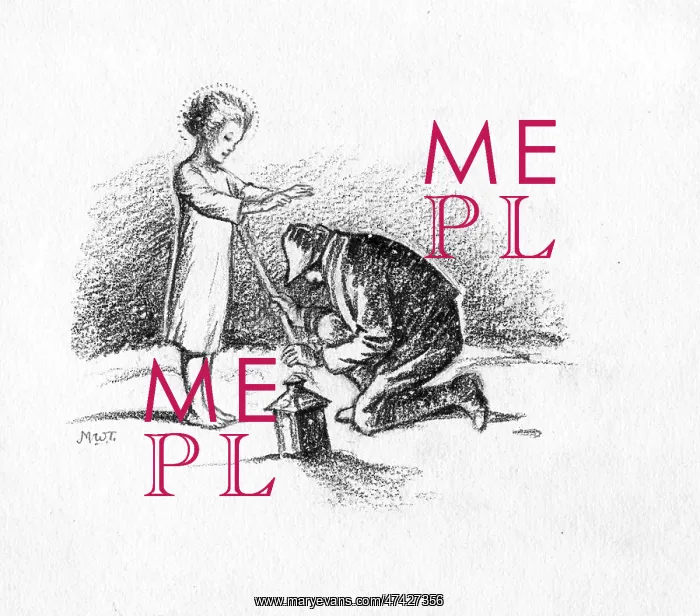 : Christ Child blessing kneeling man : Christ Child blessing kneeling man