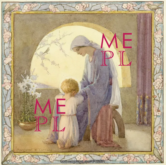 : The Christ child buries his head in the lap of the Virgin Ma : The Christ child buries his head in the lap of the Virgin Ma