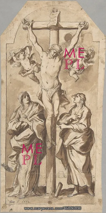 : Christ on the Cross Between Mary and Saint John : Christ on the Cross Between Mary and Saint John