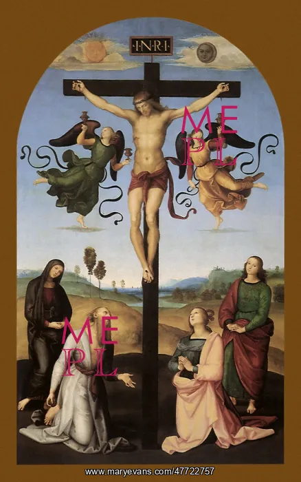 : Christ on the Cross with the Virgin, by Raphael : Christ on the Cross with the Virgin, by Raphael