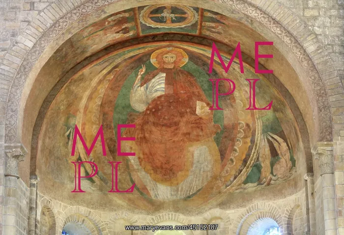 : Christ in Glory fresco, Nevers Cathedral, Nevers : Christ in Glory fresco, Nevers Cathedral, Nevers