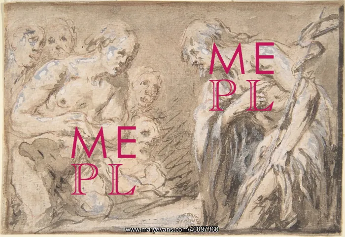 : Christ in Limbo (Recto); Saint with Rosary (Verso) : Christ in Limbo (Recto); Saint with Rosary (Verso)