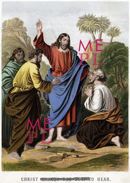: Christ making the deaf to hear. Kronheim chromolithograph : Christ making the deaf to hear. Kronheim chromolithograph