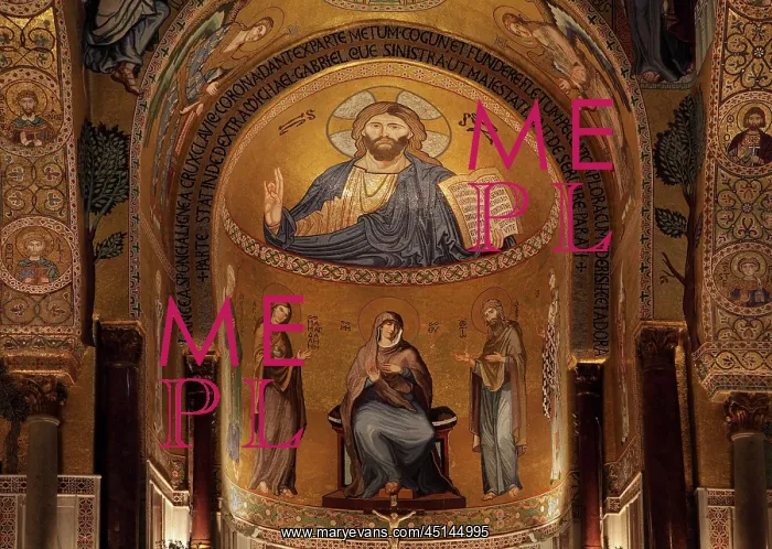 : Christ Pantocrator, Palatine Chapel, Palermo, Sicily, Italy : Christ Pantocrator, Palatine Chapel, Palermo, Sicily, Italy