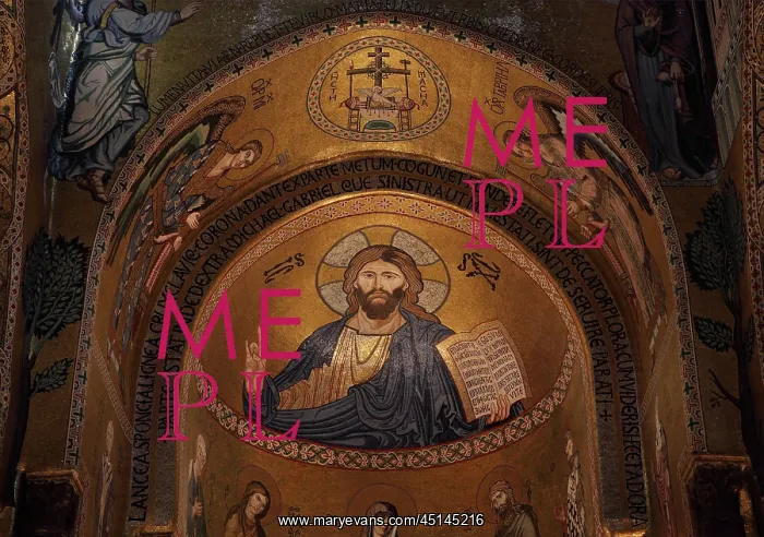 : Christ Pantocrator, Palatine Chapel, Palermo, Sicily, Italy : Christ Pantocrator, Palatine Chapel, Palermo, Sicily, Italy