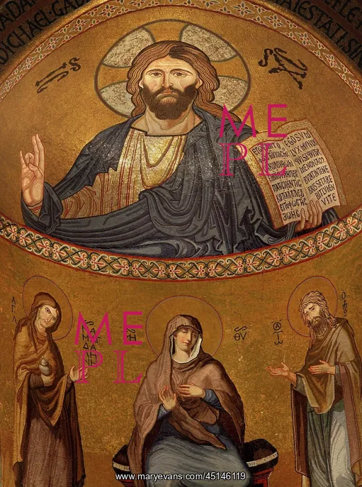 : Christ Pantocrator, Palatine Chapel, Palermo, Sicily, Italy : Christ Pantocrator, Palatine Chapel, Palermo, Sicily, Italy