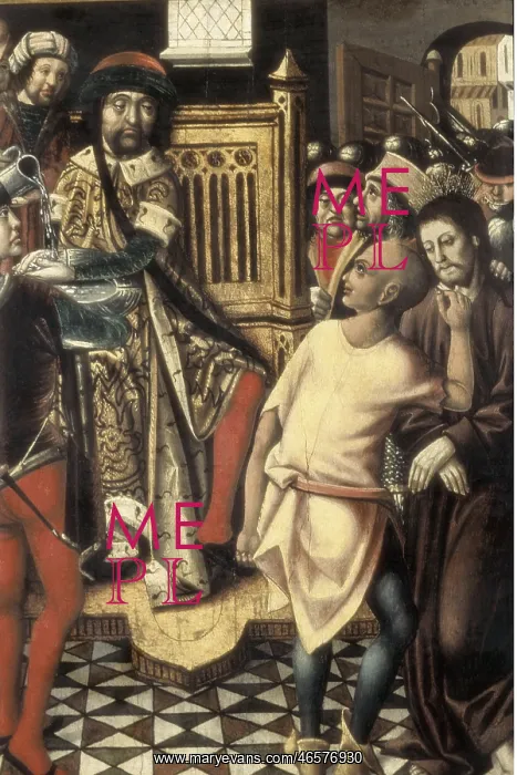: Christ before Pilate. 1476 - 1500. A group of executioners : Christ before Pilate. 1476 - 1500. A group of executioners