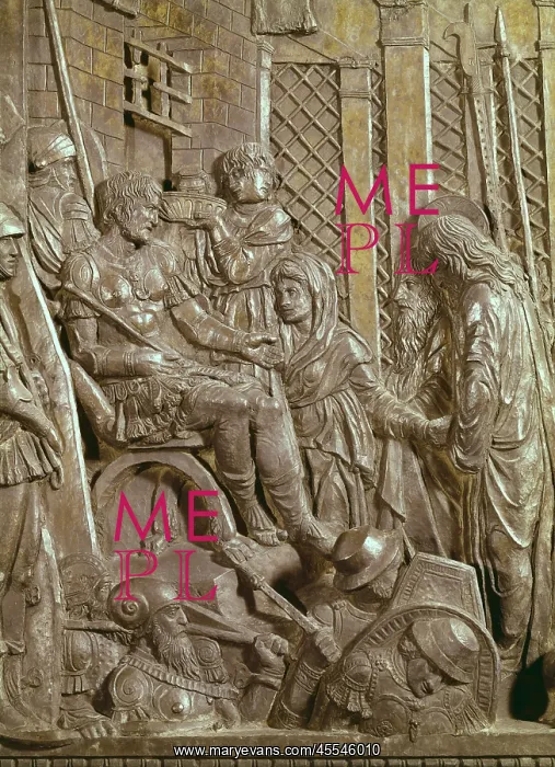 : Christ before Pilate and Caiaphas, relief by Donatello : Christ before Pilate and Caiaphas, relief by Donatello