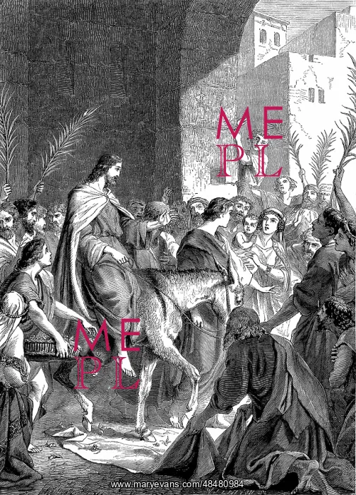 : Christ riding into Jerusalem on an ass. Hosanna; : Christ riding into Jerusalem on an ass. Hosanna;